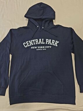 Central Park Navy Hooded Pullover